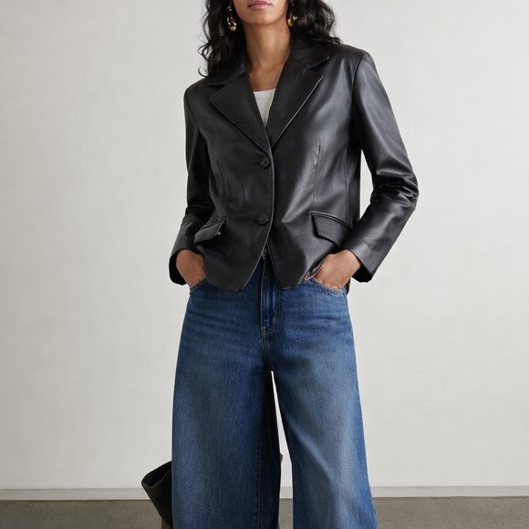 Jackets & Blazers - Vintage Firenze Black Leather Jacket